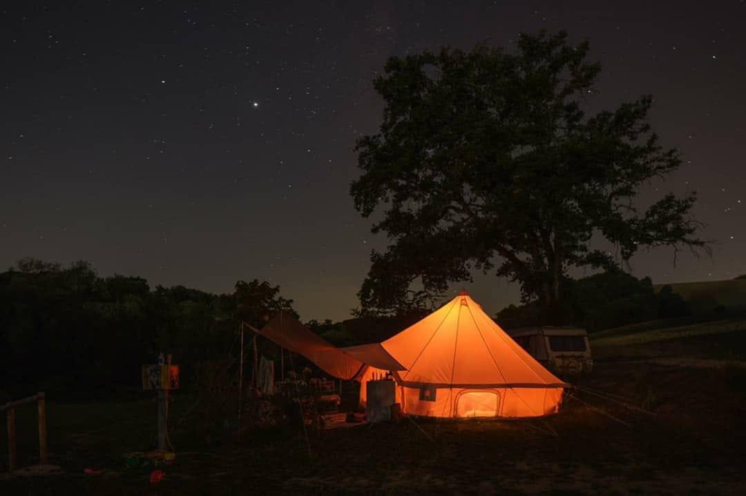 Bell tent camping suasa