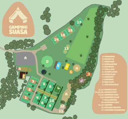 Plattegrond Camping Suasa