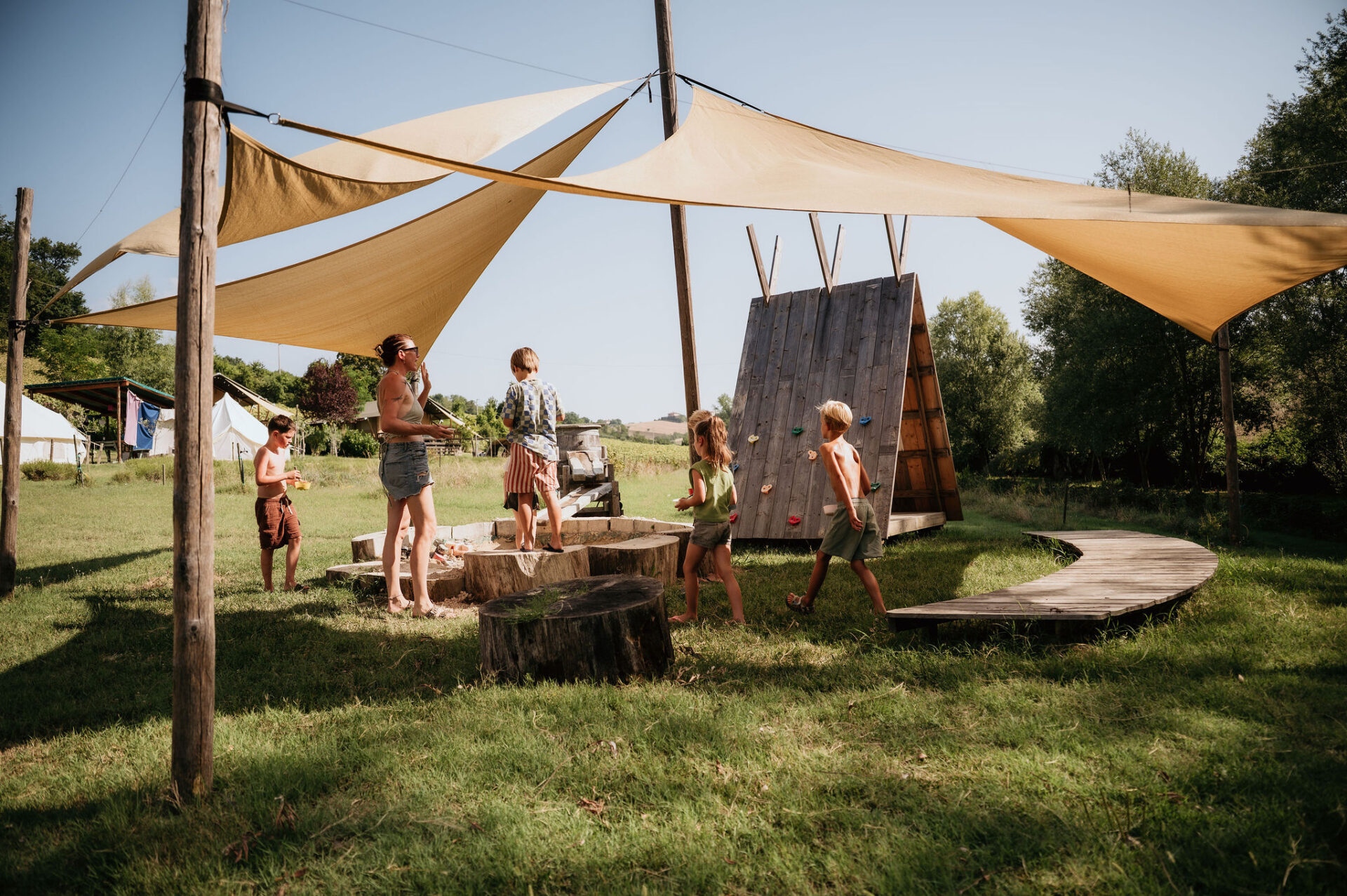 camping suasa samen spelen zandbak